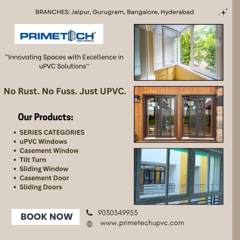 High-performance UPVC profiles for rainy season Bangalore
