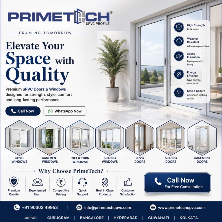 High Quality uPVC Doors Suppliers in Kolkata | PRIMETECH